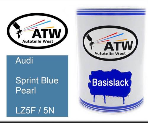 Audi, Sprint Blue Pearl, LZ5F / 5N: 500ml Lackdose, von ATW Autoteile West.